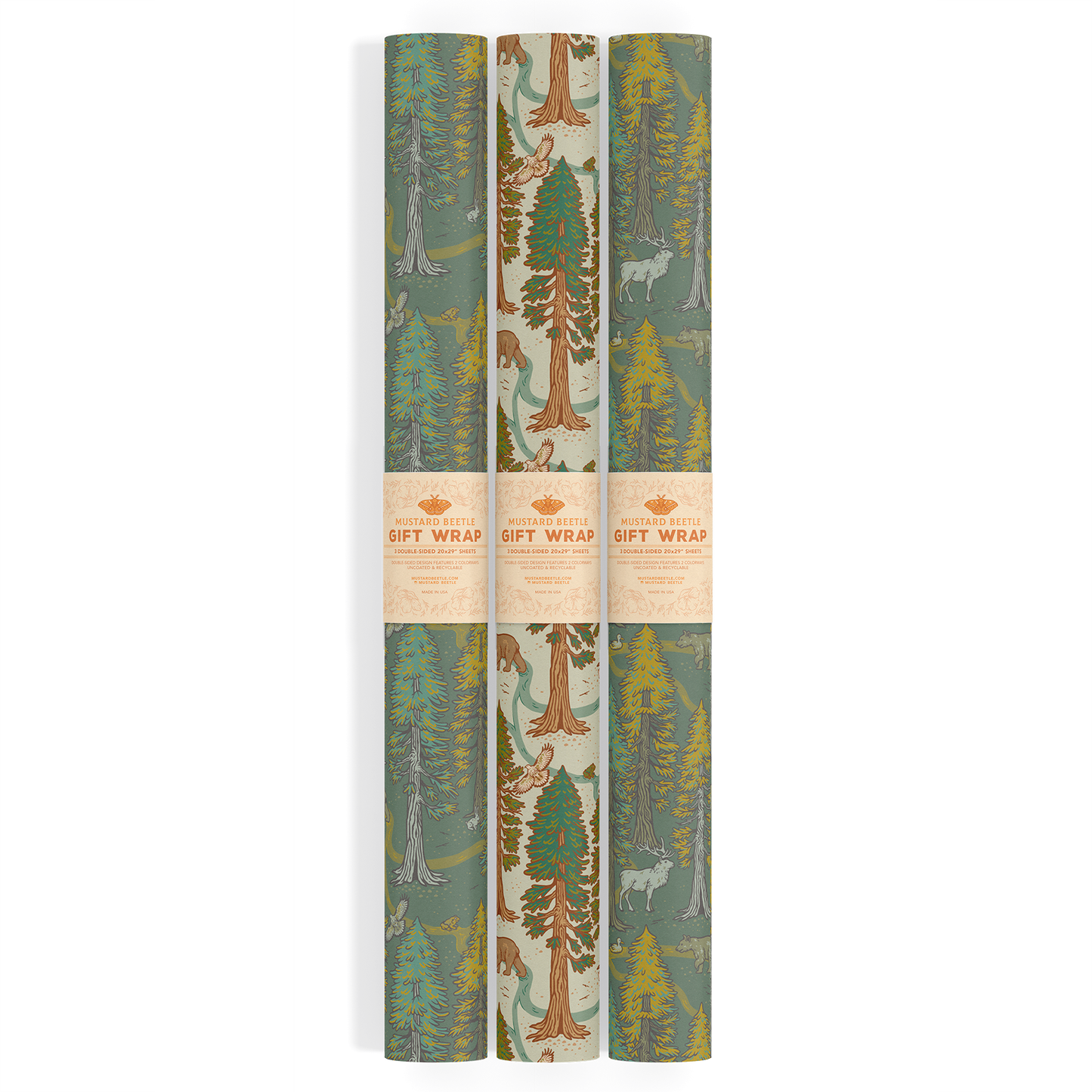 Recyclable Gift Wrap / Wrapping Paper: Redwoods