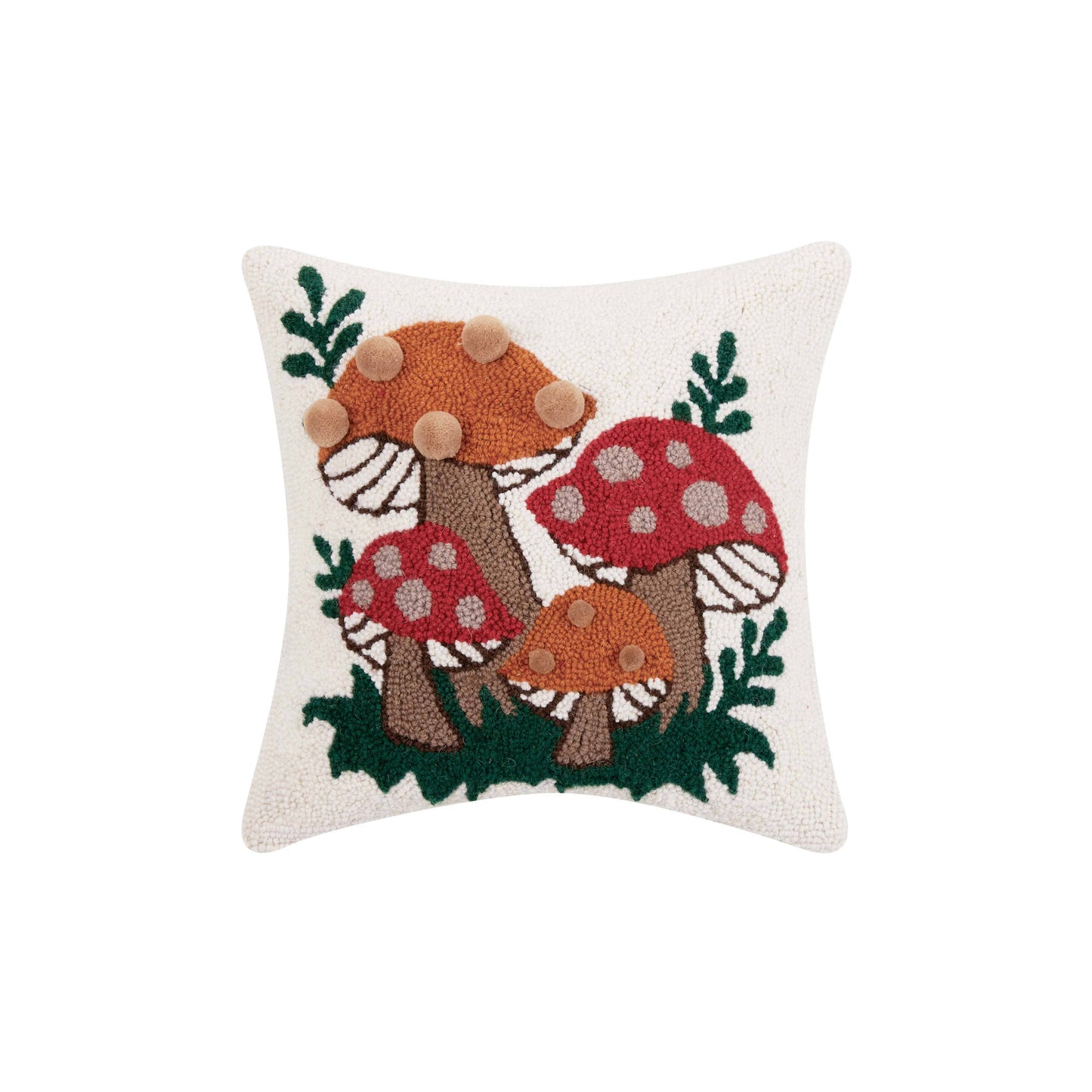 Shroomy Pom Pom Hook Pillow - Jungalow