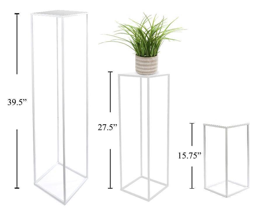 White Metal Plant Stand