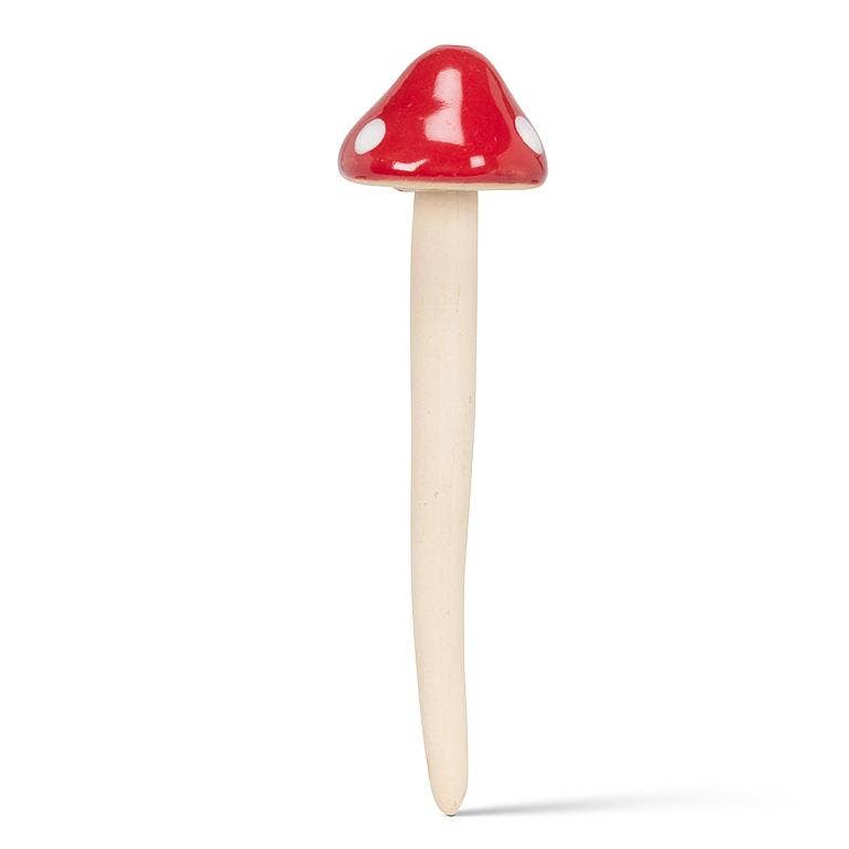 Mini Red Cap Mushroom Stake-3 Assorted-5"H