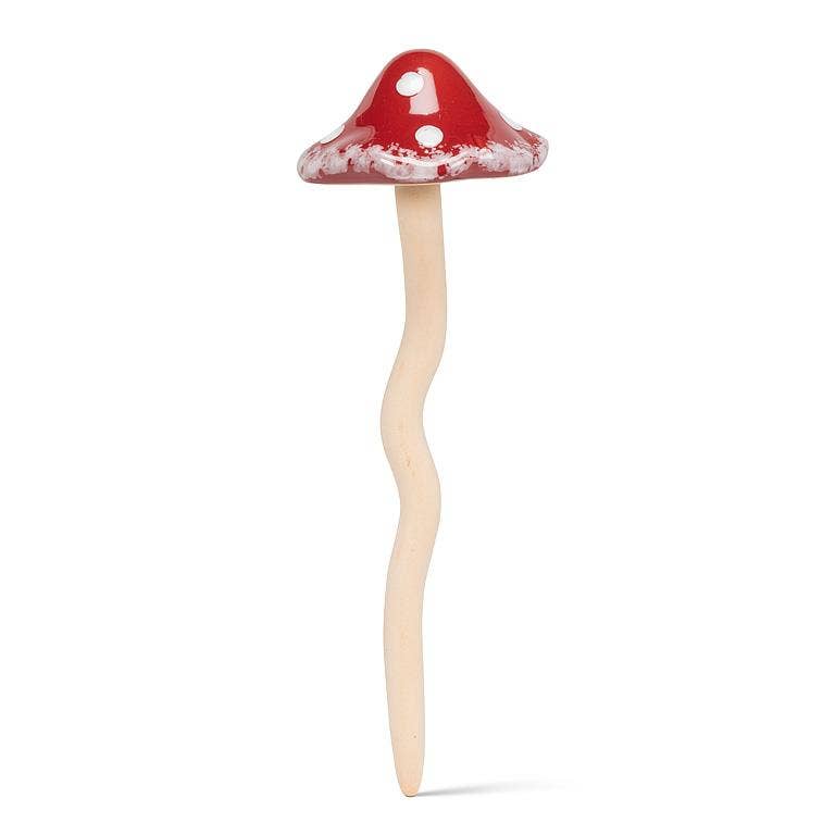 Large Wobbly Dot Mushroom Stake-4 Assorted-10.5"H