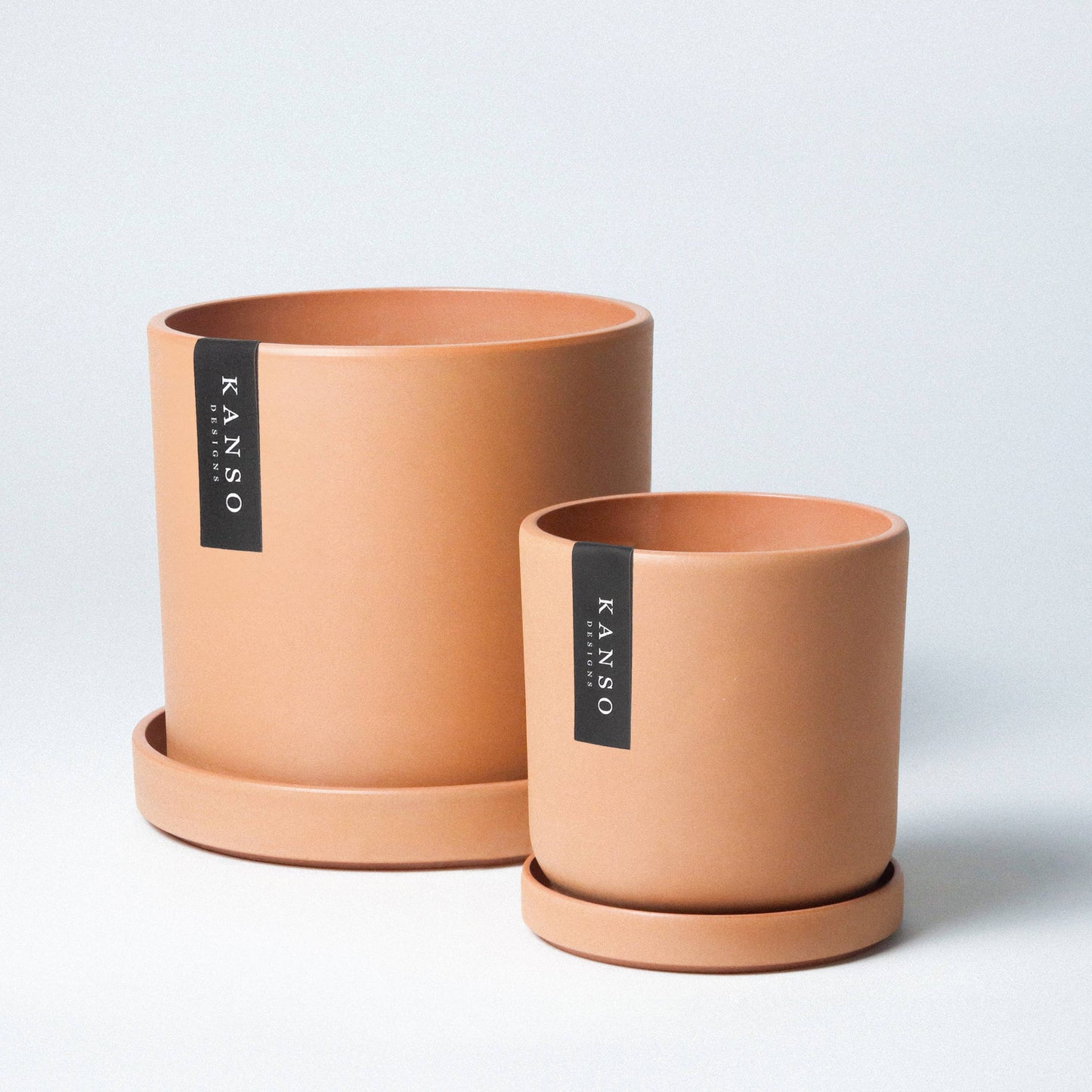 Mustard Seed & Dusted Clay Planters & Saucers