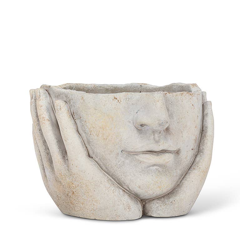 Face in Hands Planter