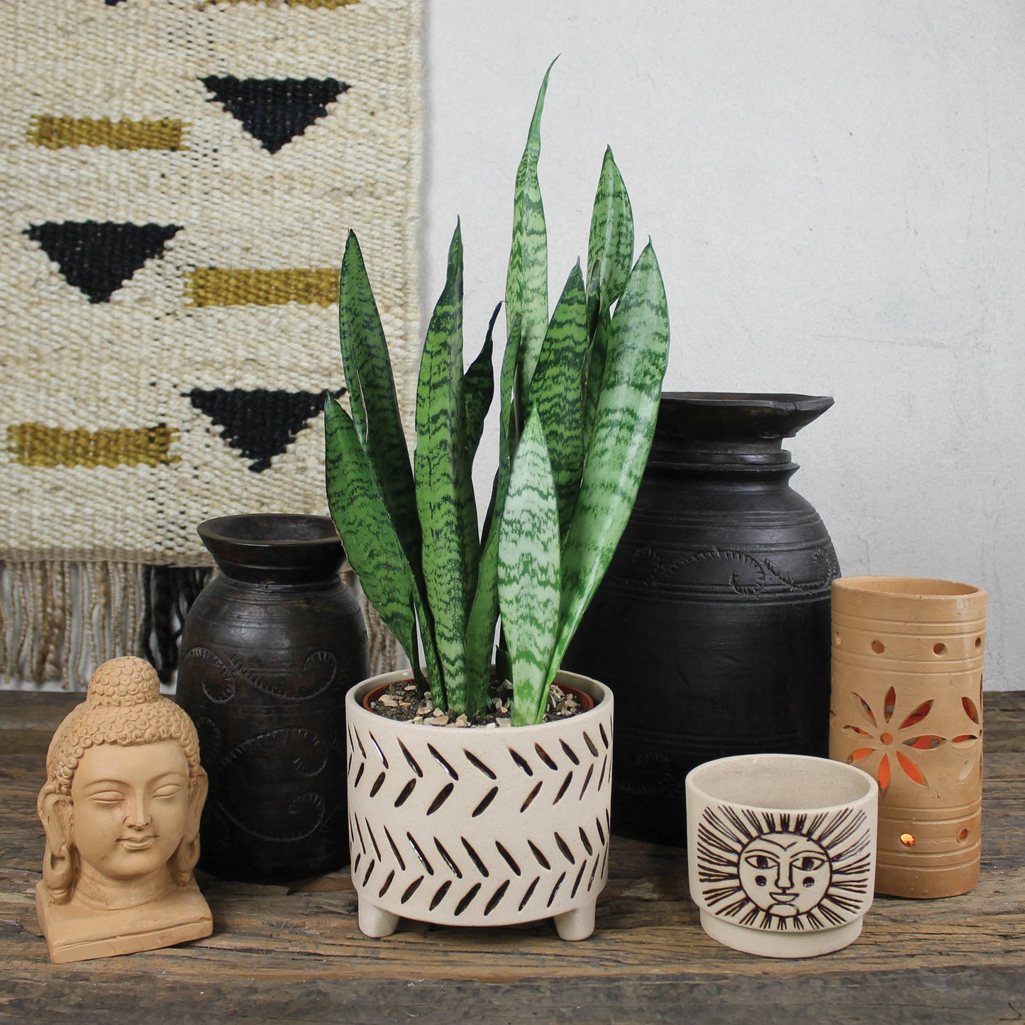 Luther Cachepot, Stoneware - Lrg