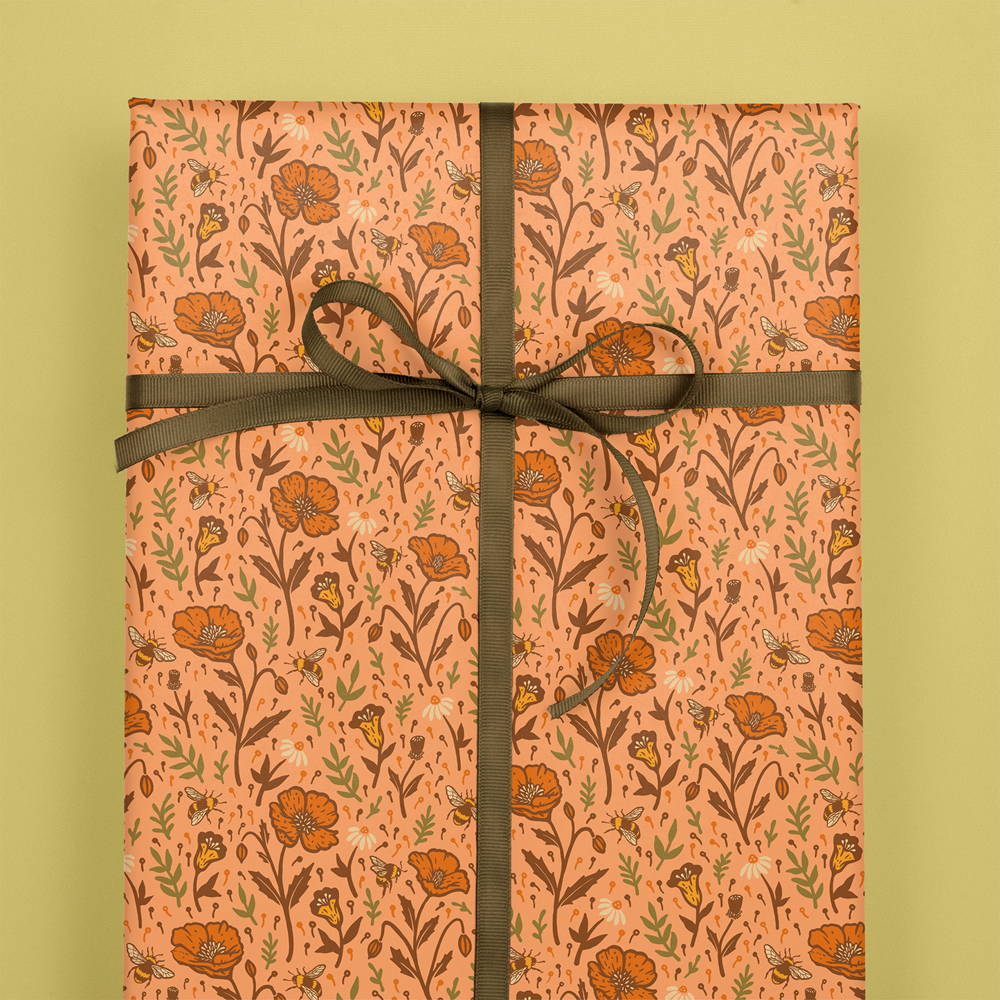 Recyclable Gift Wrap / Wrapping Paper: Poppies