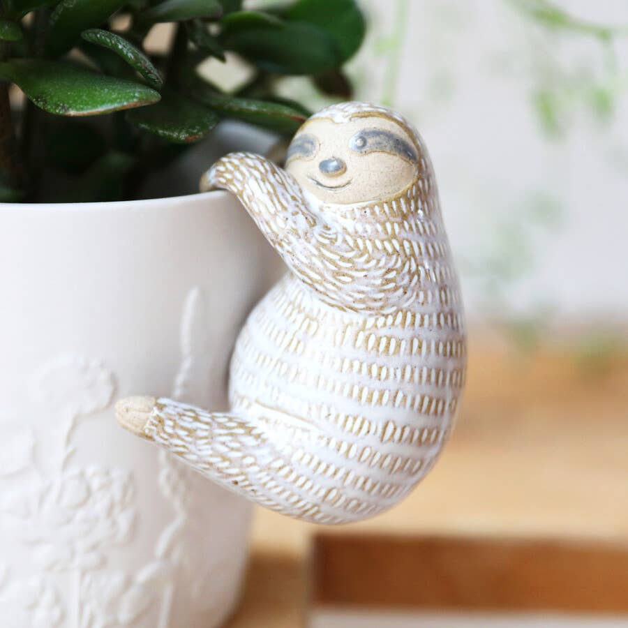 Ceramic Sloth Pot Pal