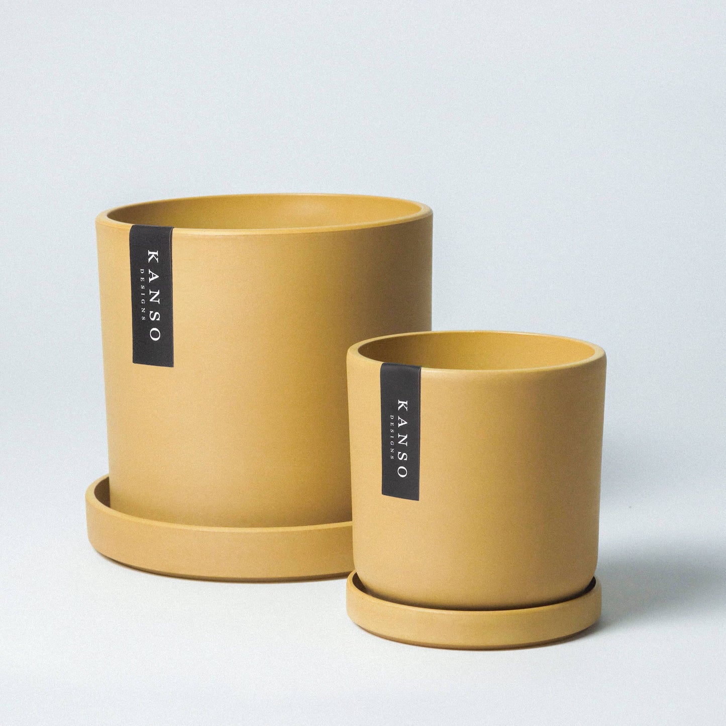 Mustard Seed & Dusted Clay Planters & Saucers