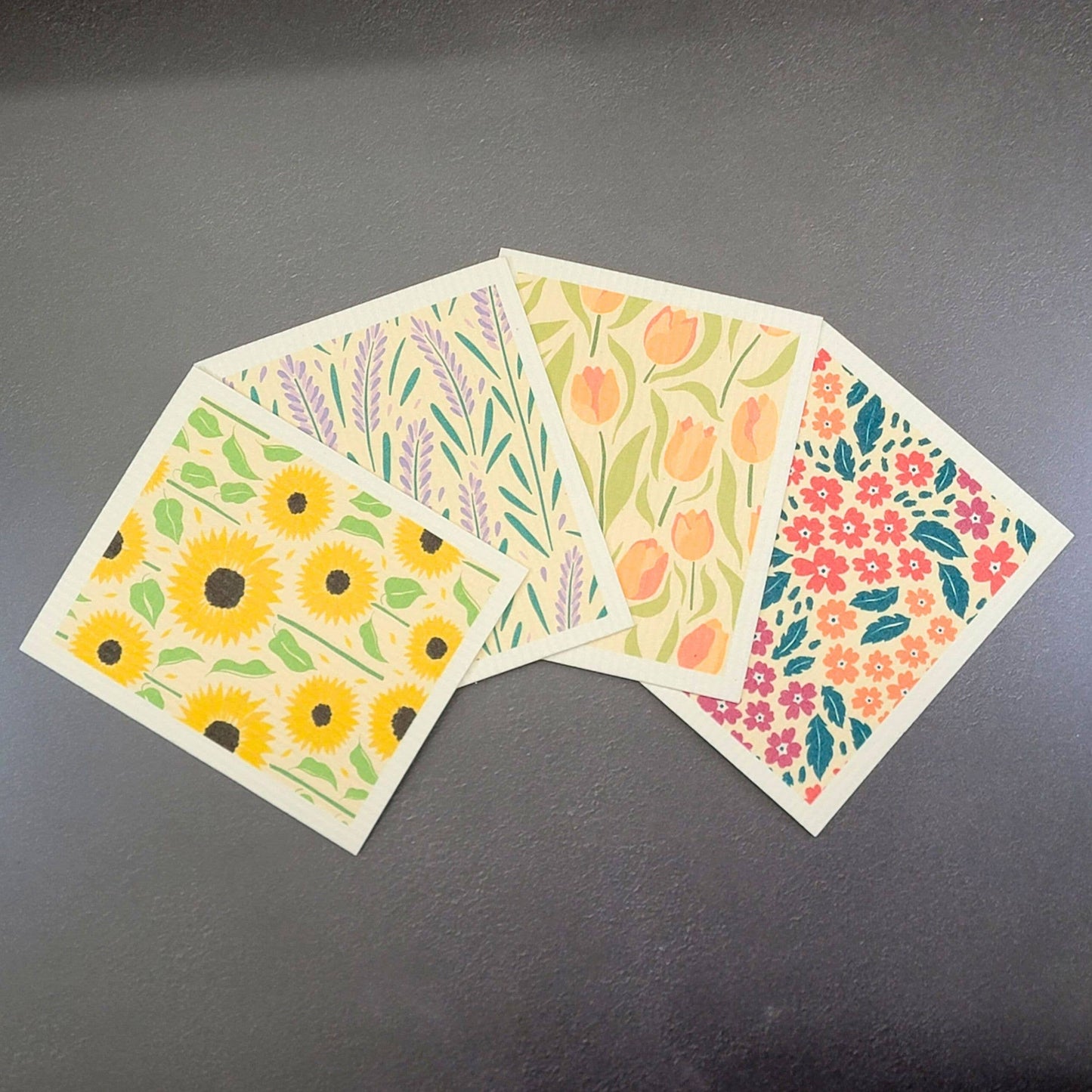 Tulip Patterned Swedish Dishcloth