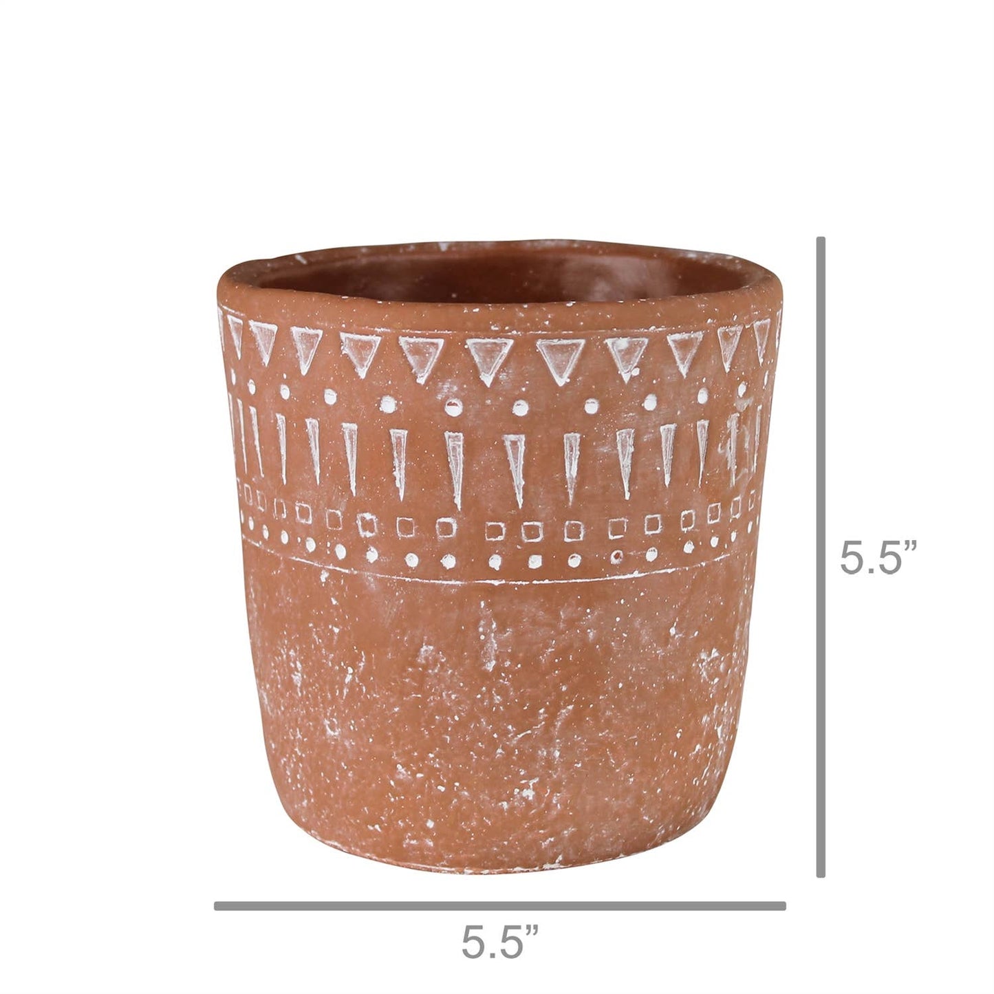 Lima Cachepot, Cement, Terra Cotta - Sm