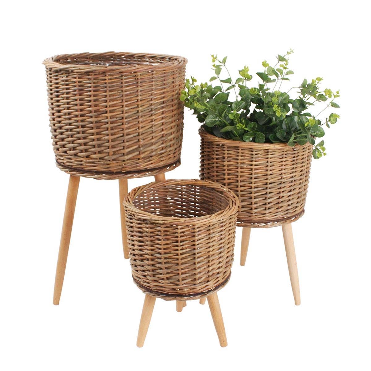 Wicker Plant Stand