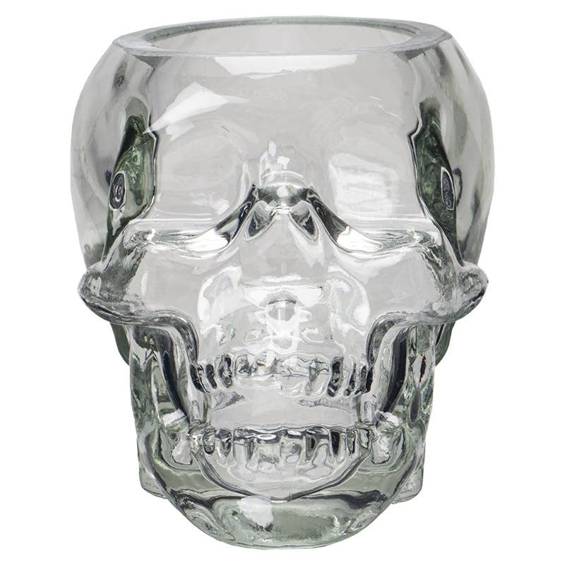 Skull Glass Utility Holder