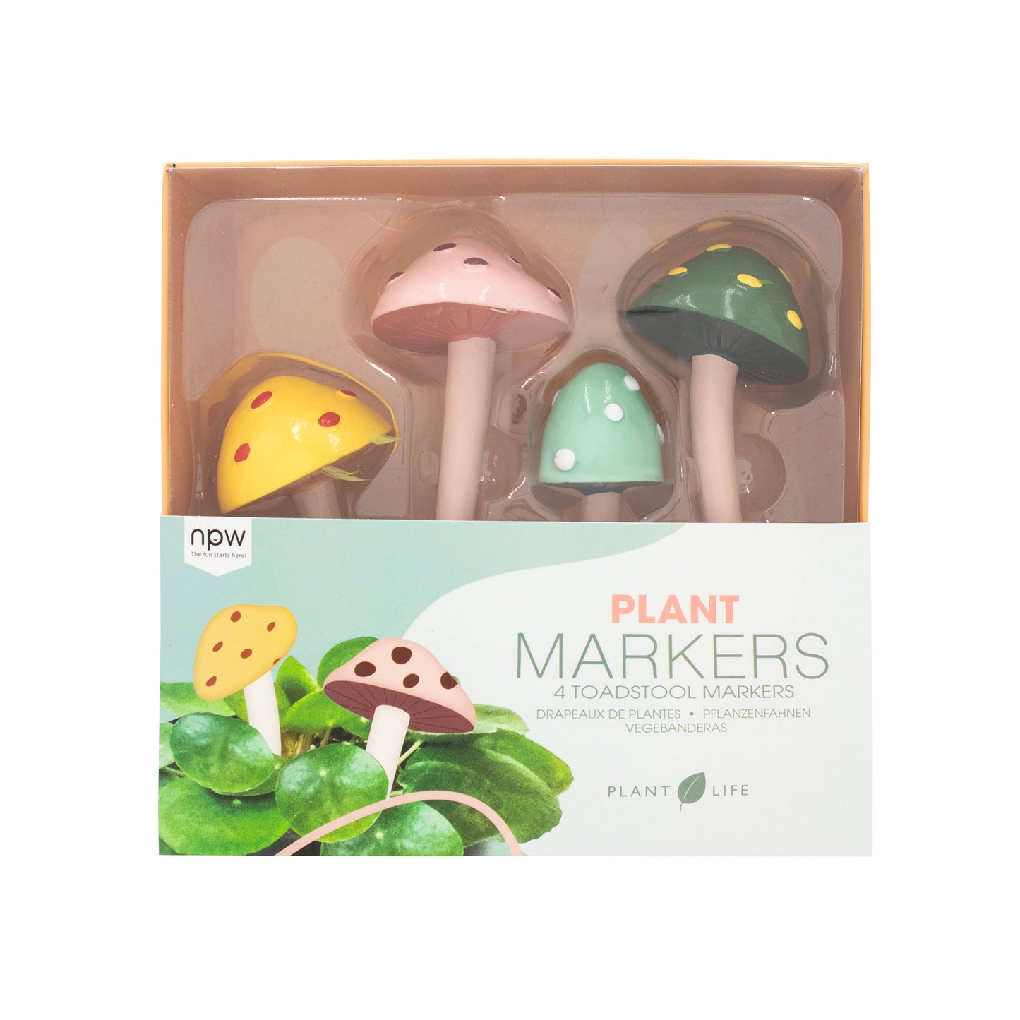 Plant Stakes Toadstools-4 Pack