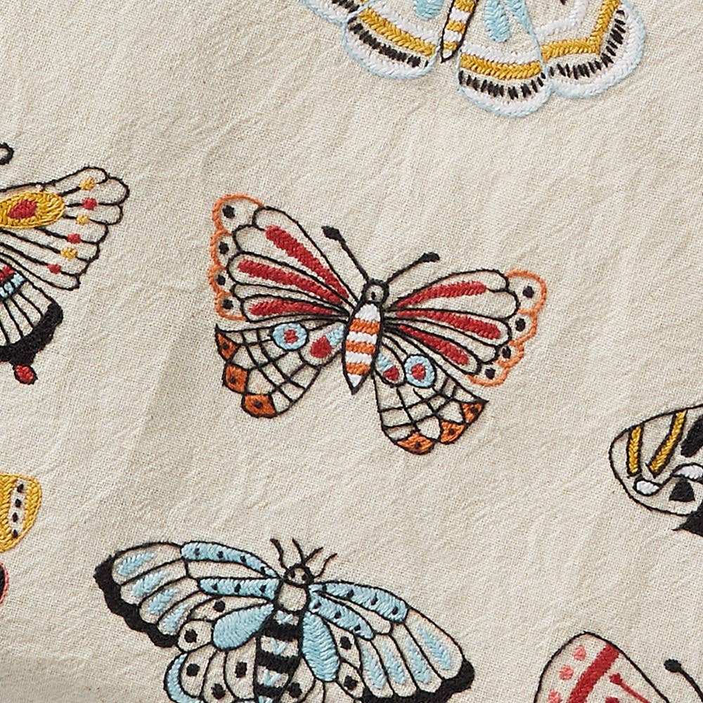 Butterfly Embroidered Tote Bag