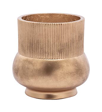 gold gilded planter