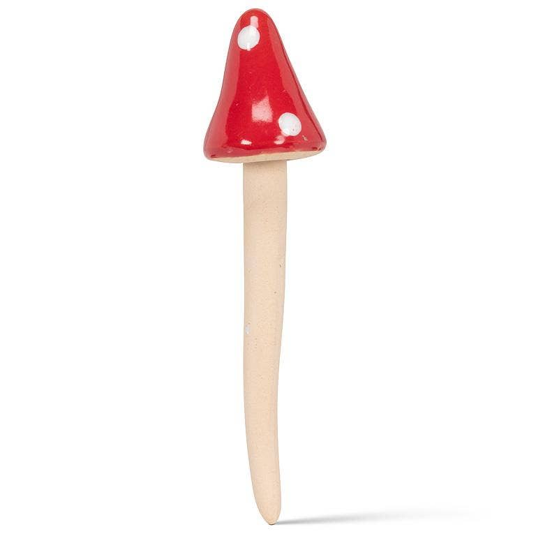 Mini Red Cap Mushroom Stake-3 Assorted-5"H