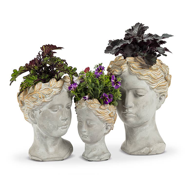 Woman Head Planter lg