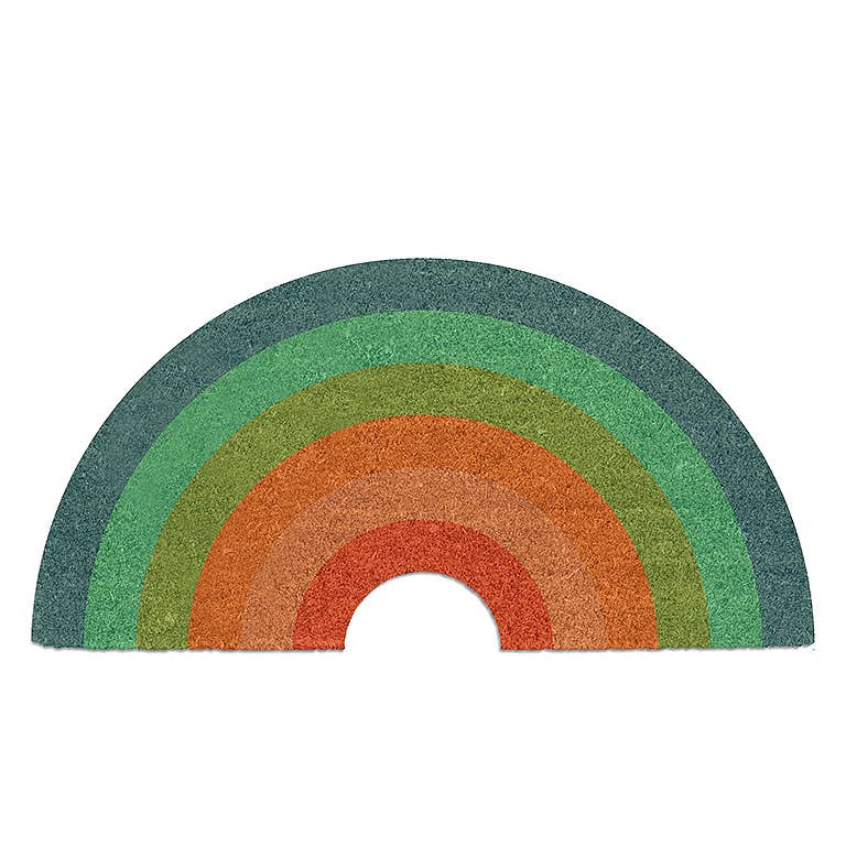 Muted Rainbow Shaped Doormat