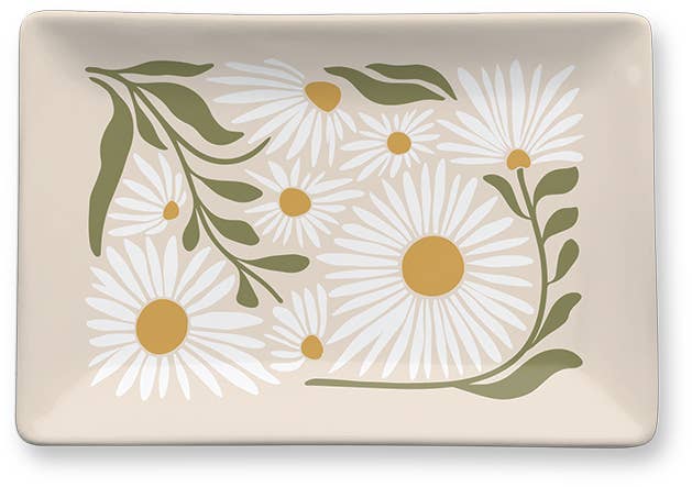 Porcelain daisy tray