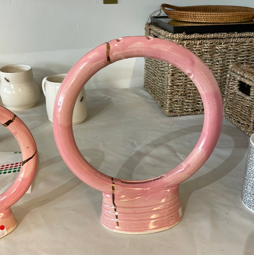 Large pink vase
