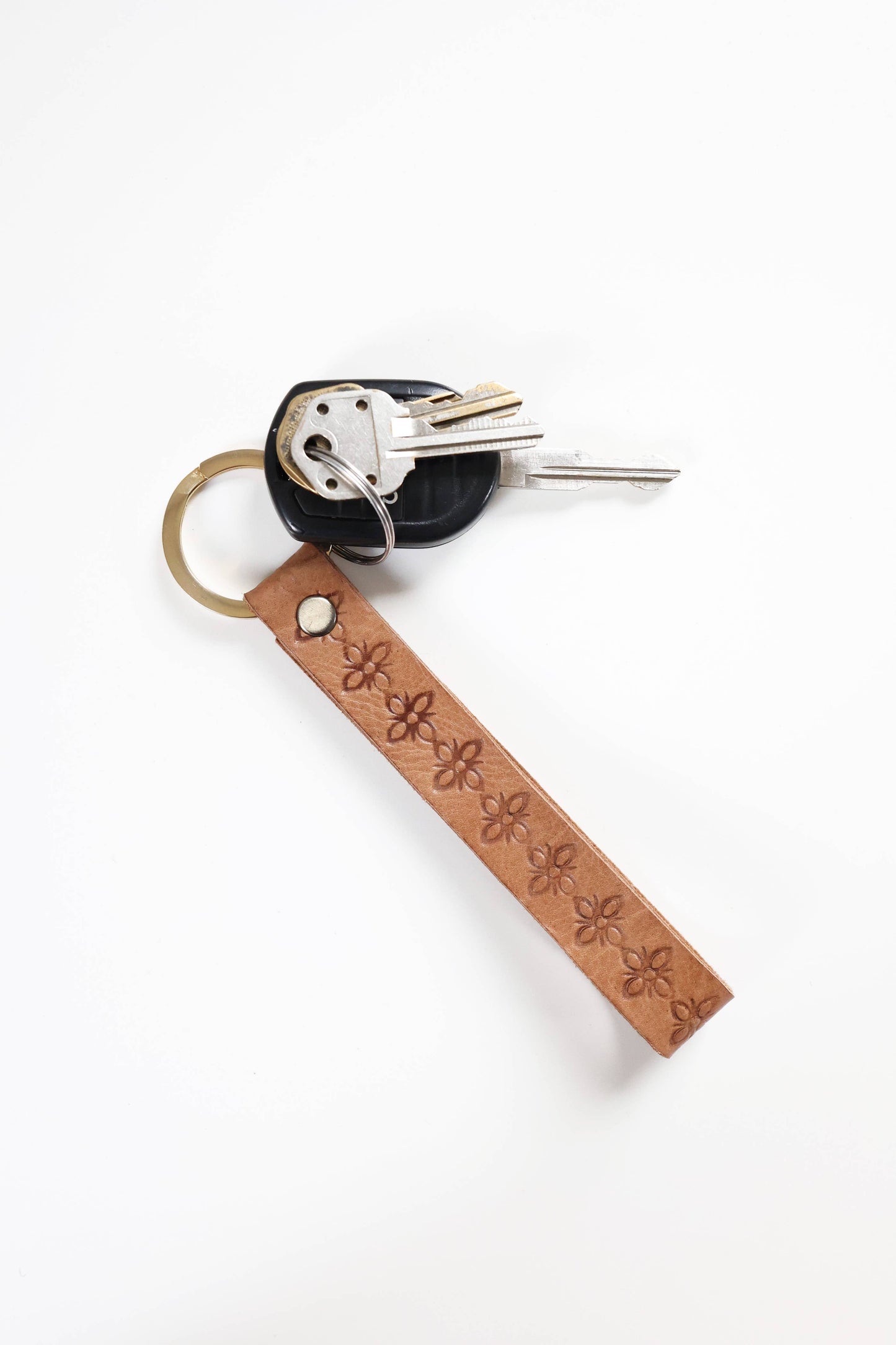 Blossom Leather Keychain Wristlet
