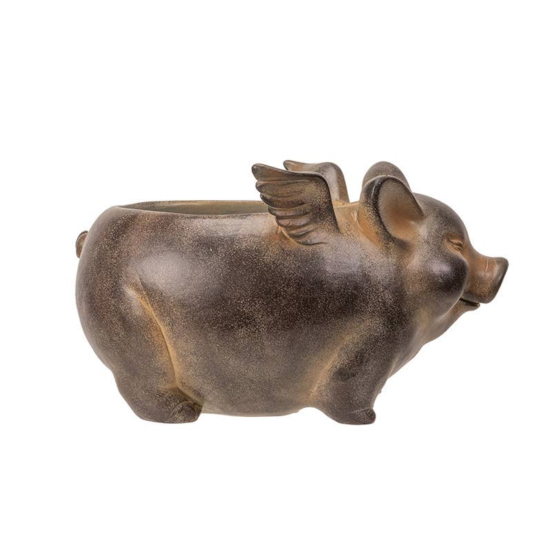 When Pigs Fly Pig Planter