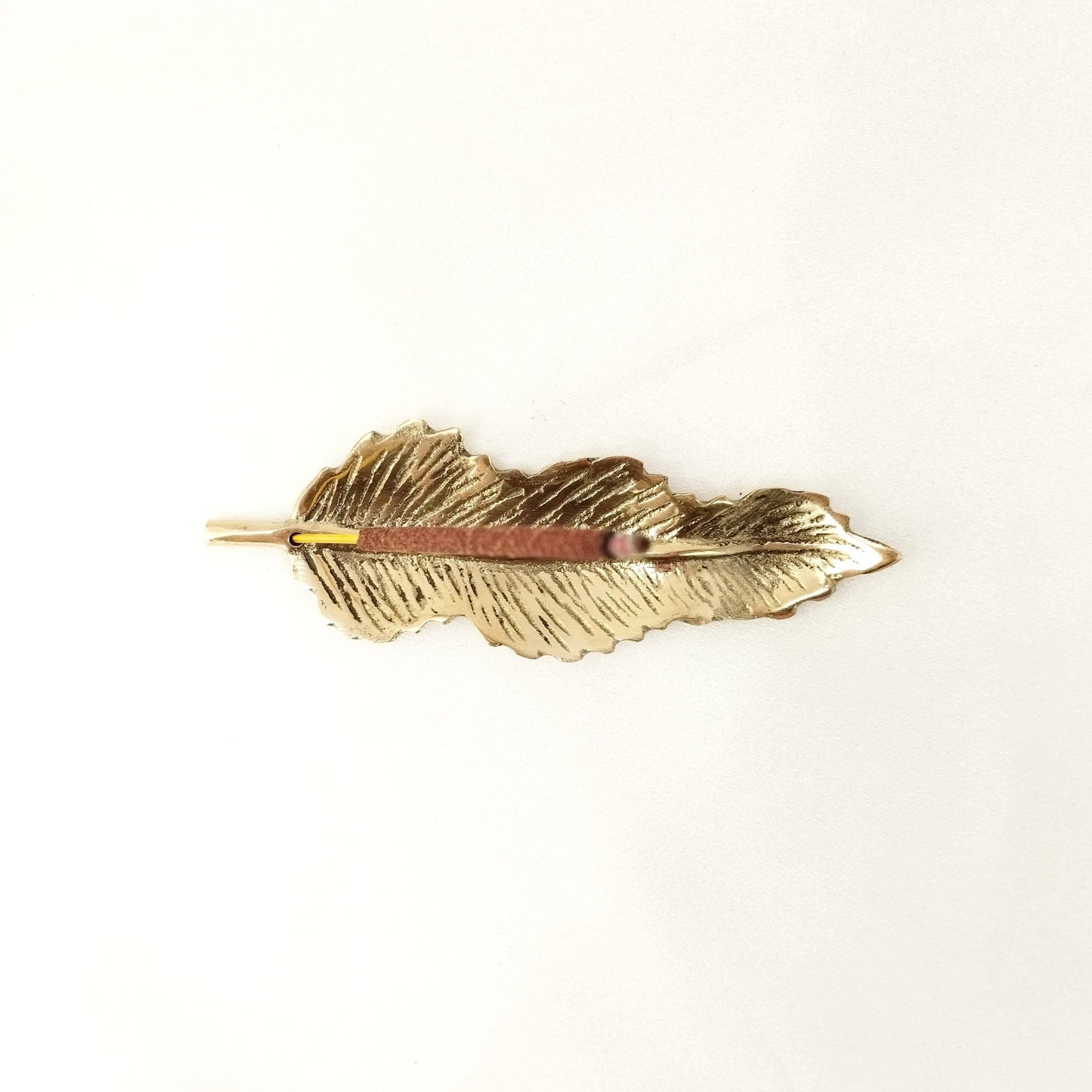 Brass Incense Holder Leaf
