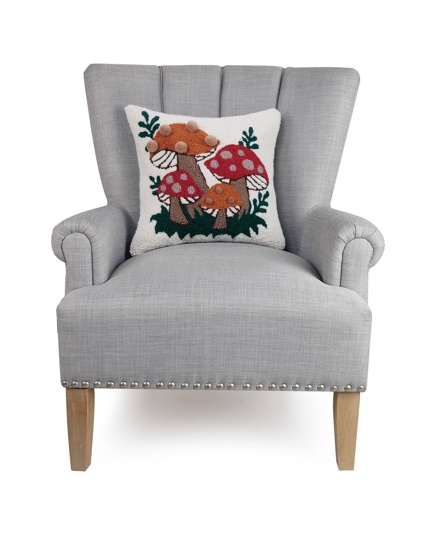 Shroomy Pom Pom Hook Pillow - Jungalow