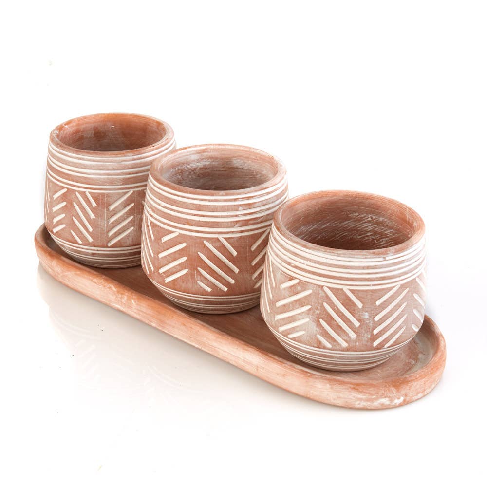Novo Clay Planter - Set of 3
