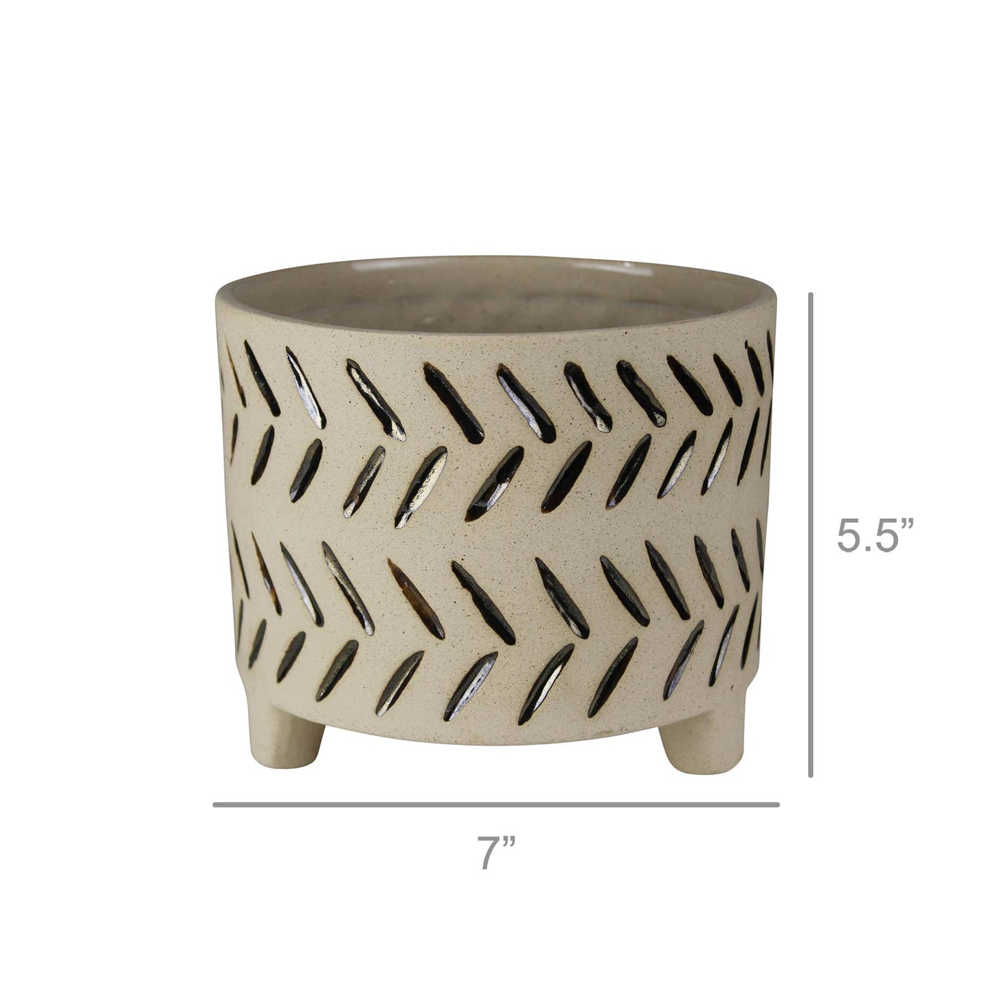 Luther Cachepot, Stoneware - Lrg