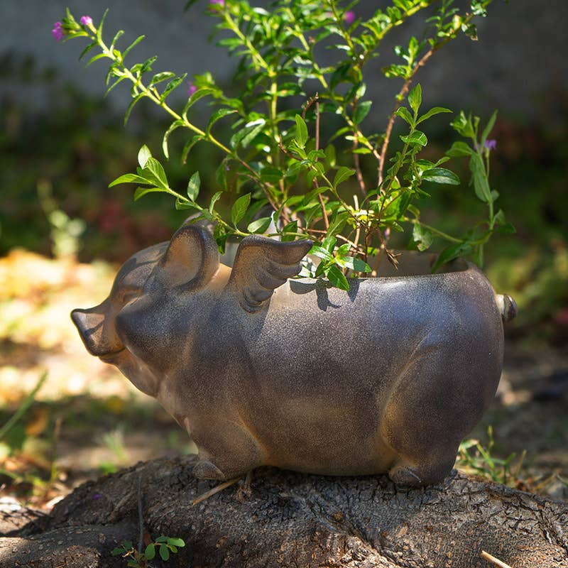 When Pigs Fly Pig Planter