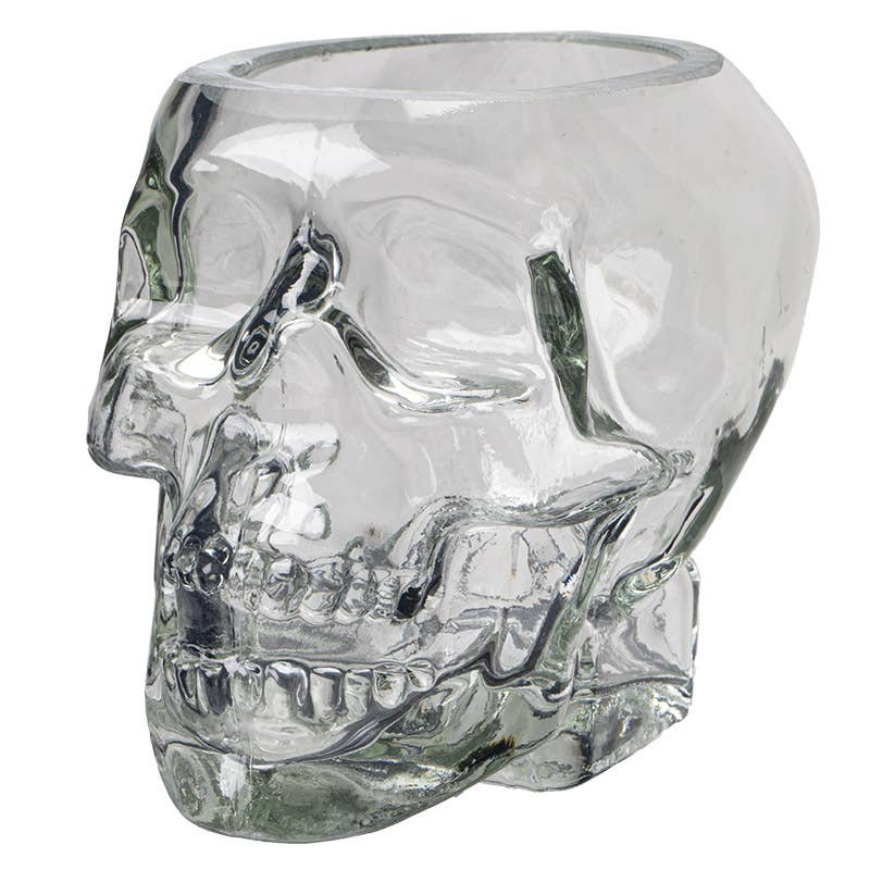 Skull Glass Utility Holder