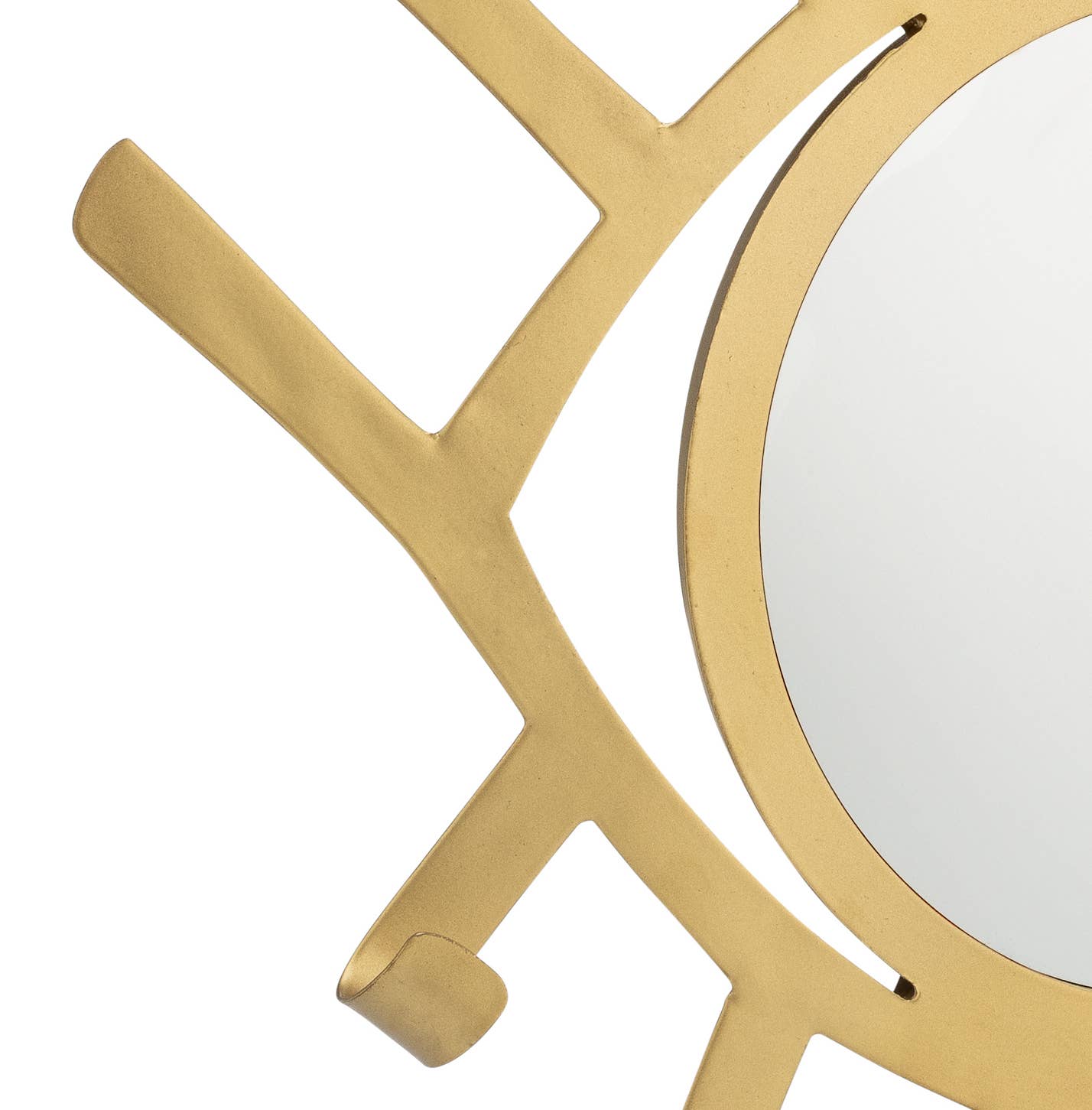 Gold Eye Mirror with Jewelry Holder