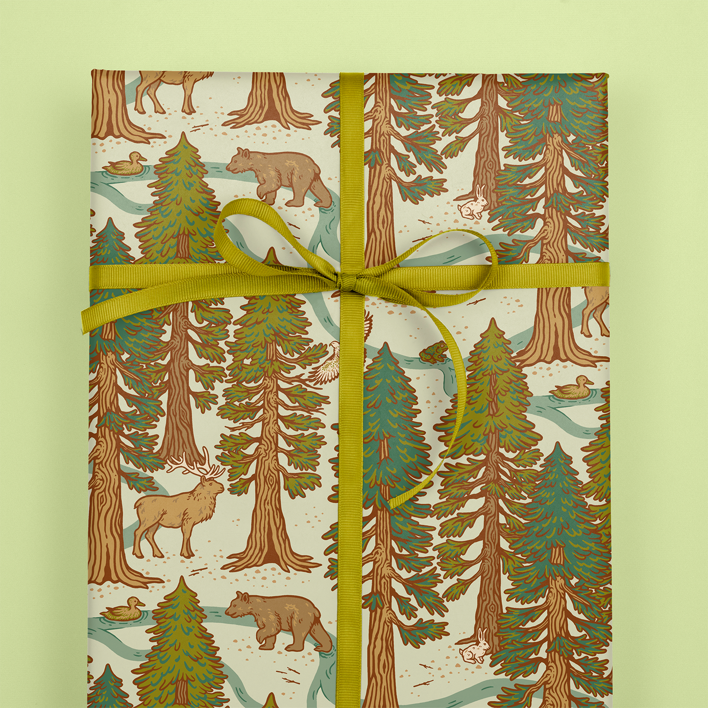 Recyclable Gift Wrap / Wrapping Paper: Redwoods