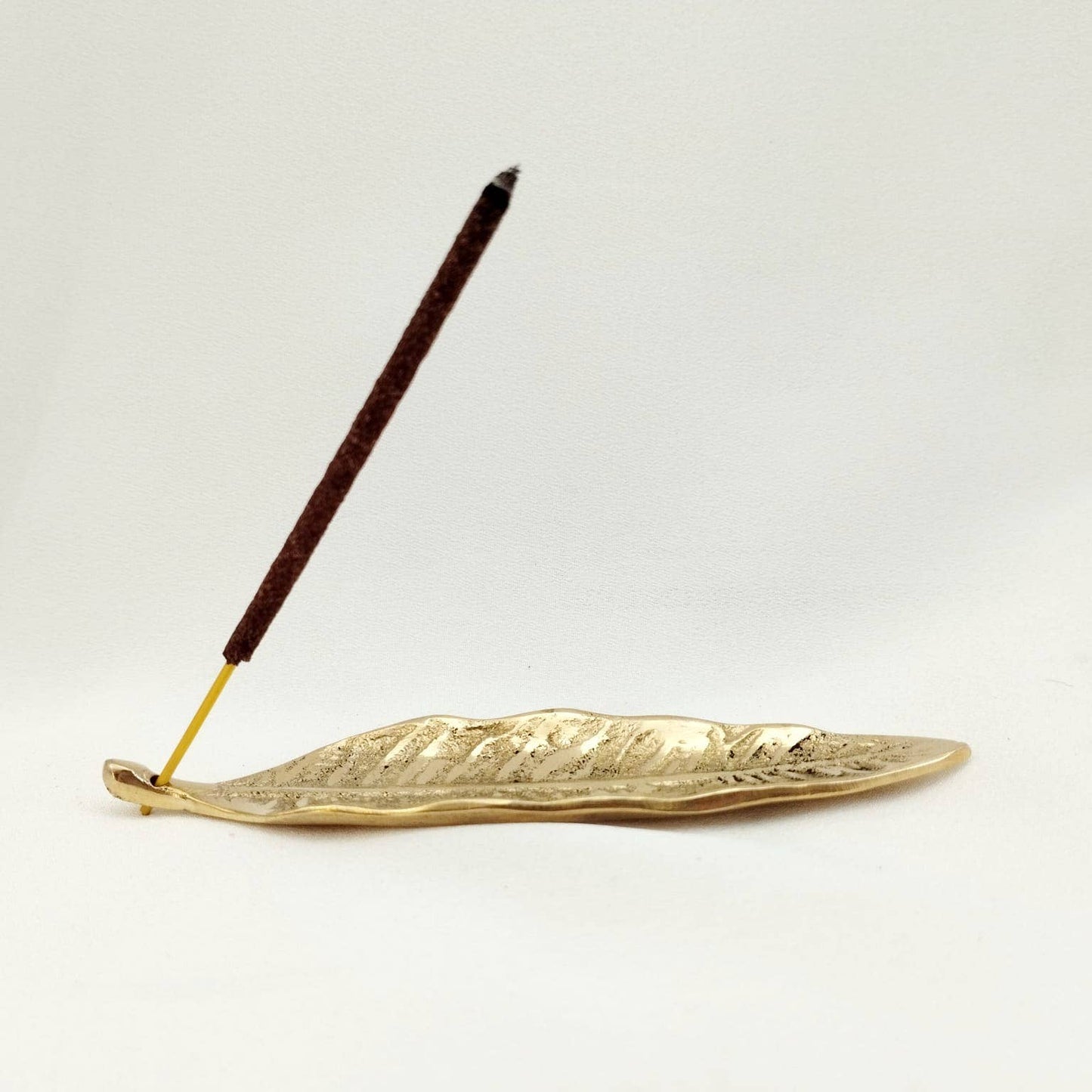 Brass Incense Holder Leaf