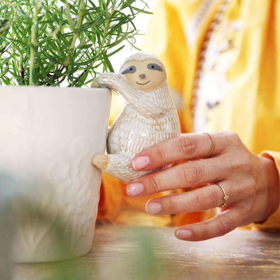 Ceramic Sloth Pot Pal