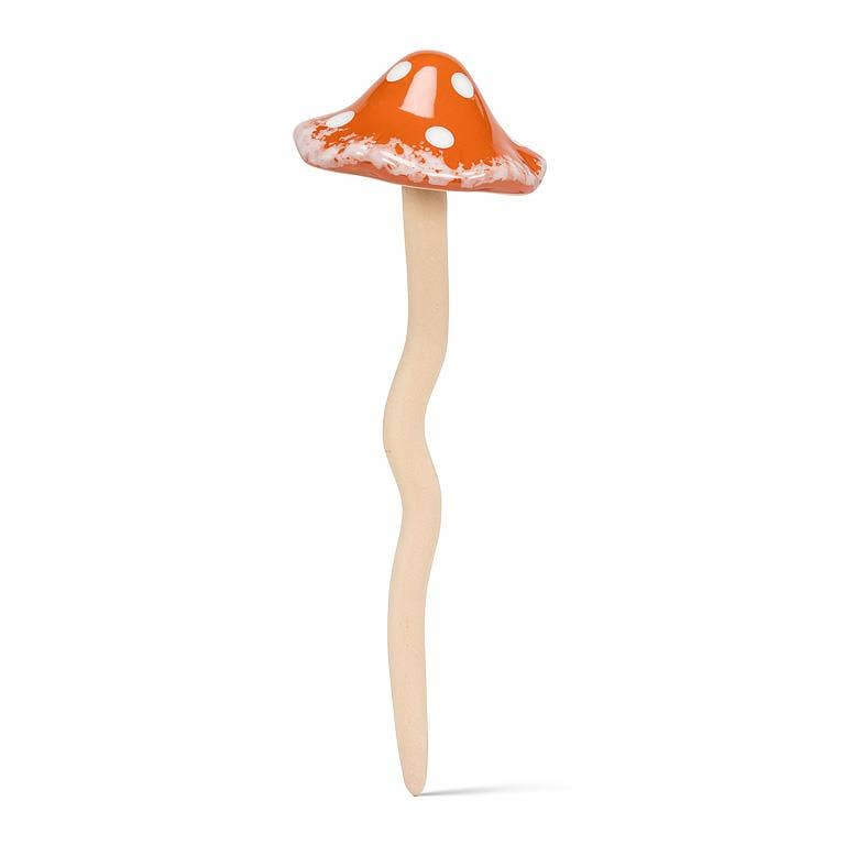 Large Wobbly Dot Mushroom Stake-4 Assorted-10.5"H