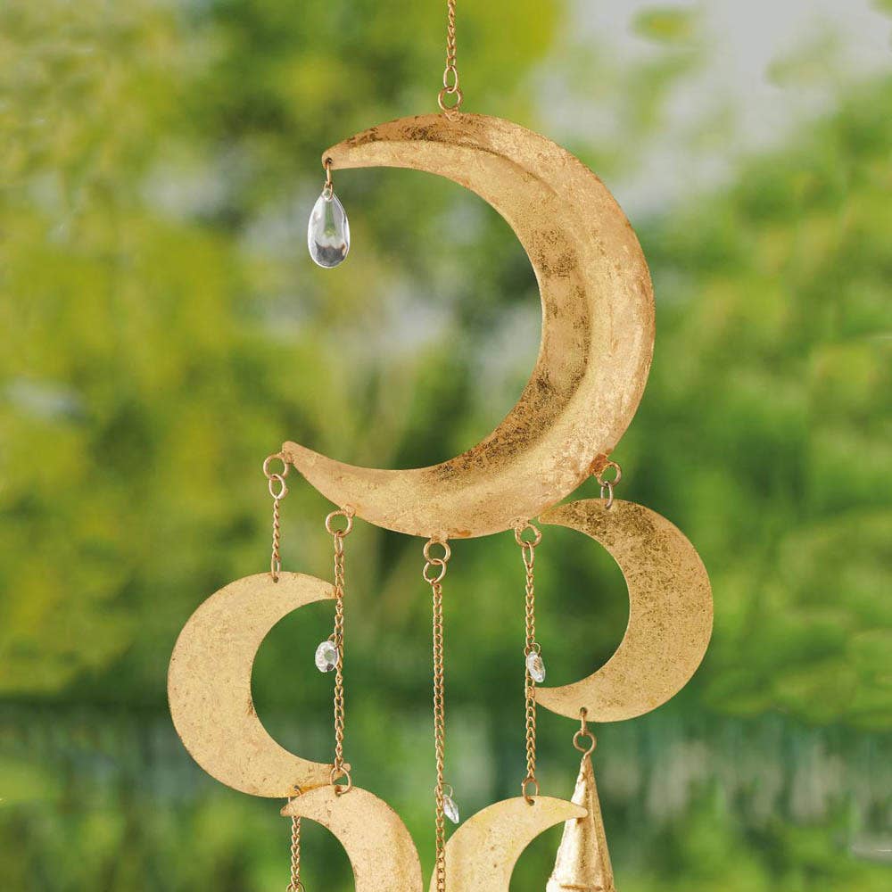 Crystal Moon Recycled Iron Chime