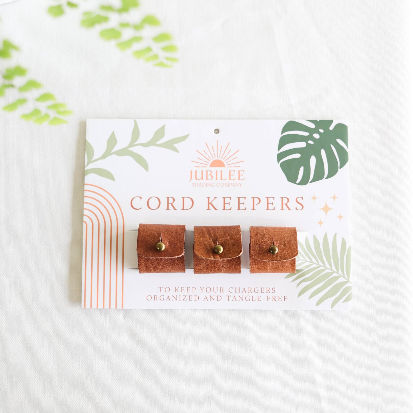 Leather Cord Keepers - set of 3
