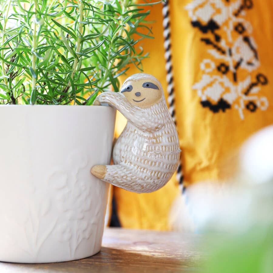 Ceramic Sloth Pot Pal