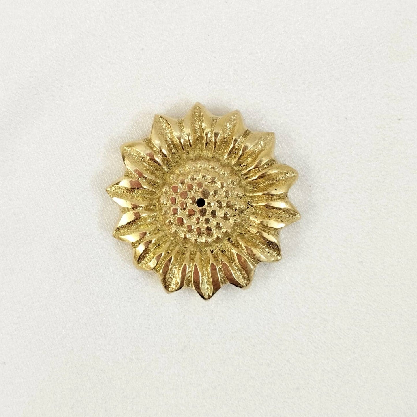 Brass Incense Holder Sun Flower