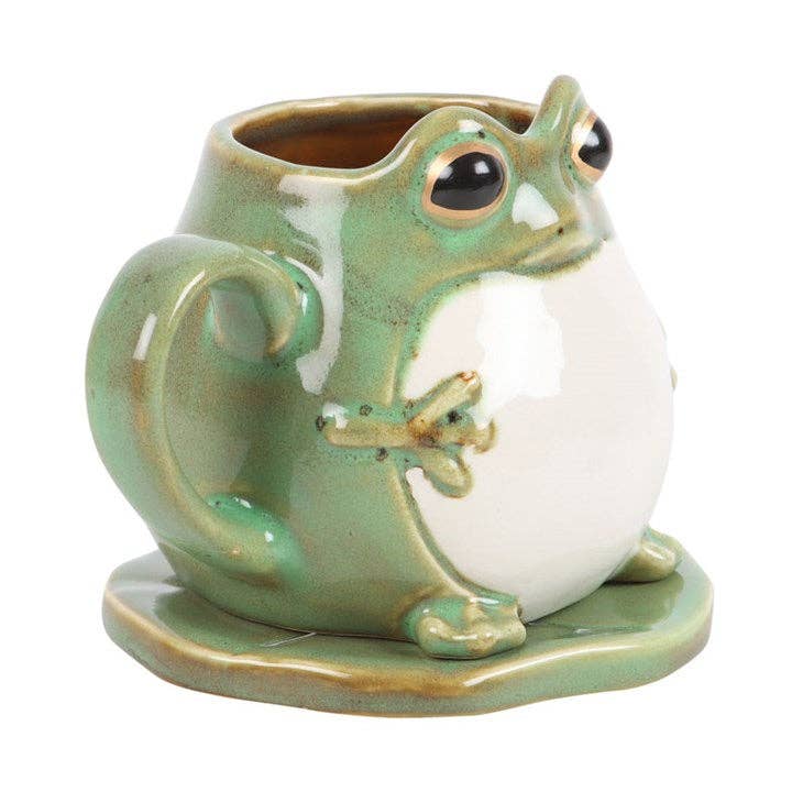 Frog Mug and Lily Pad Saucer