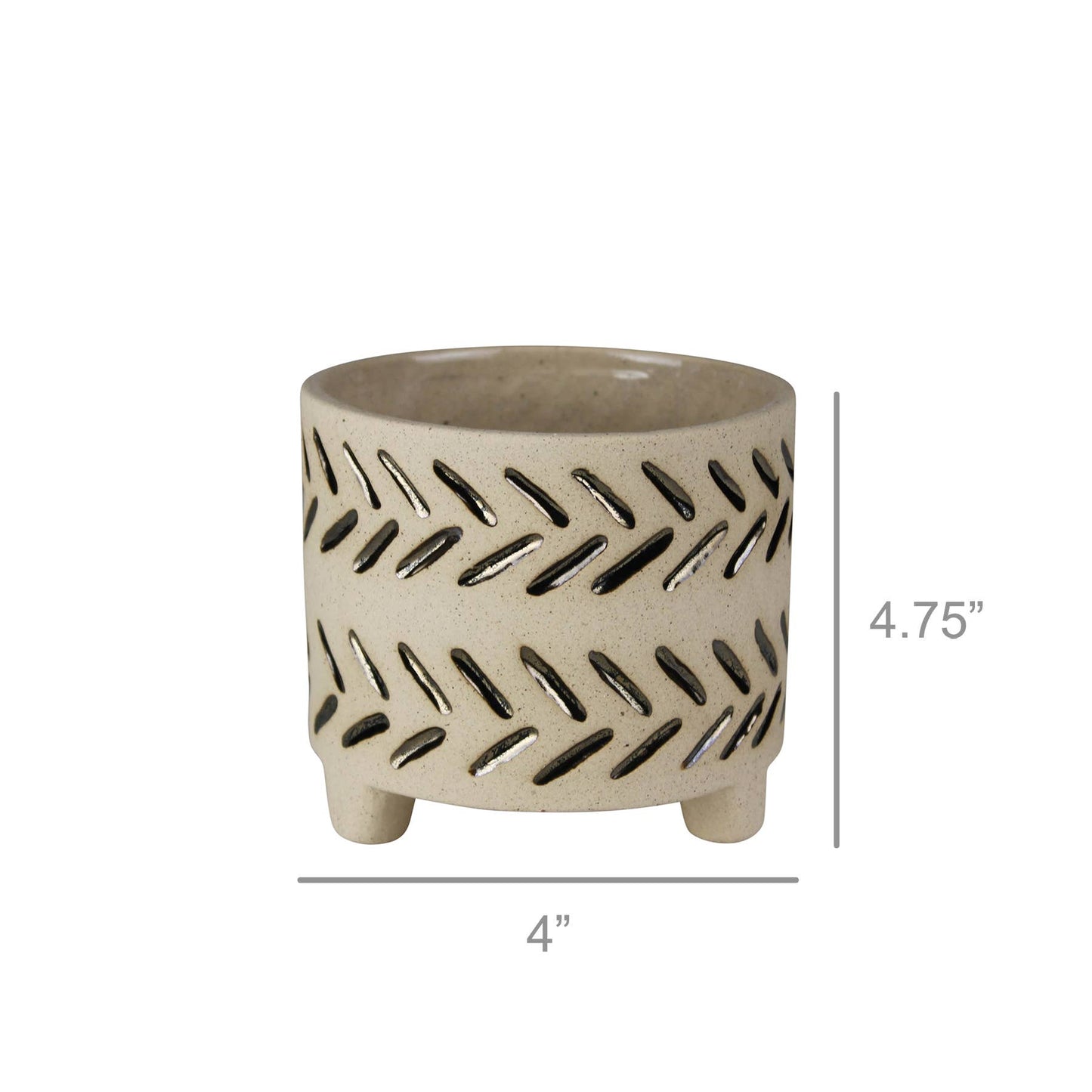 Luther Cachepot, Stoneware - Sm