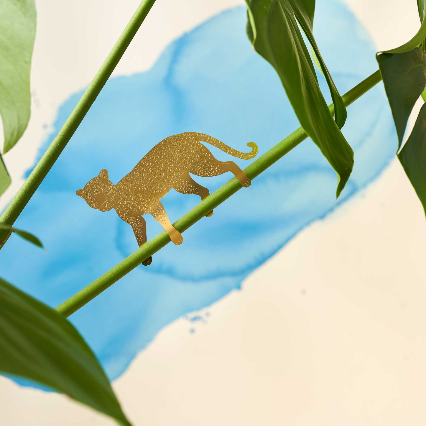 Plant Animal Leopard - brass cat decoration