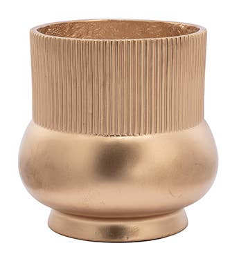 gold gilded planter