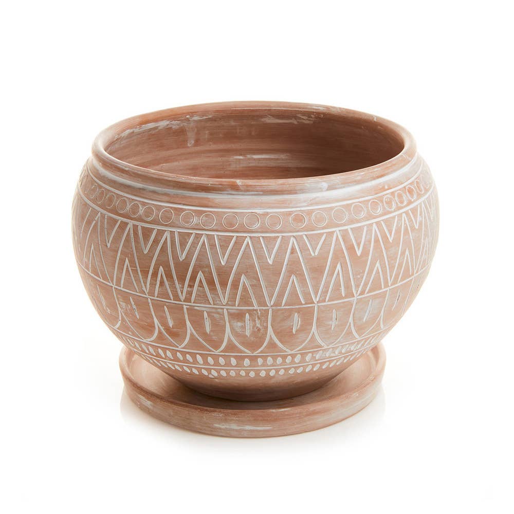 Medium Globe Planter with Saucer