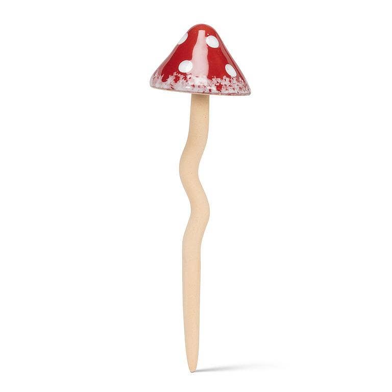 Medium Wobbly Dot Mushroom Stake-4 Assorted-9"H