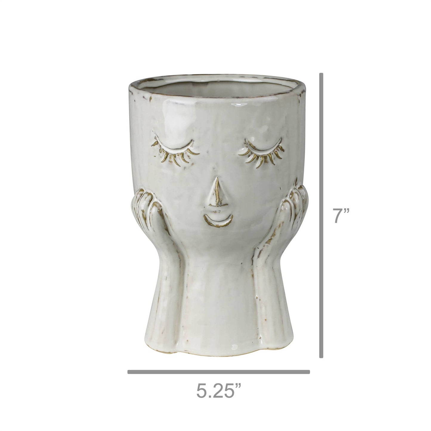 ceramic face pot