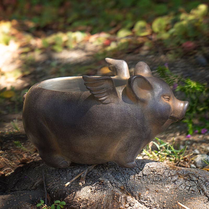 When Pigs Fly Pig Planter