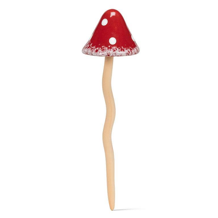 Extra Large Wobbly Dot Mushroom Stake-4 Assorted-14"H