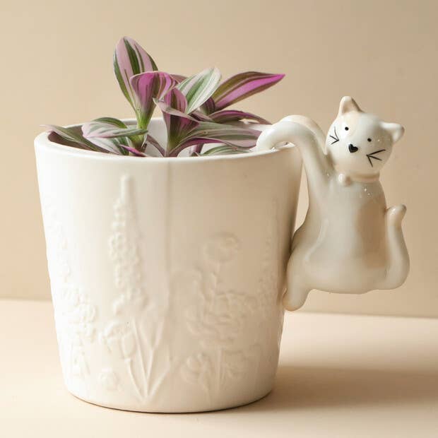 Ceramic Cat Pot Pal